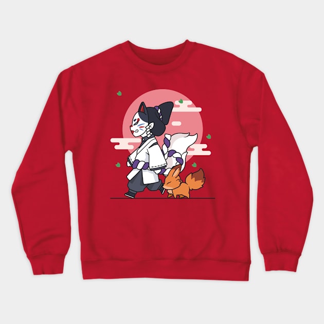 Kawaii Japanese Art Crewneck Sweatshirt by DDP Design Studio